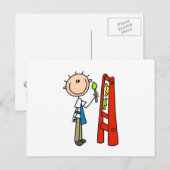 Strichmännchen-Künstler Postkarte (Vorne/Hinten)