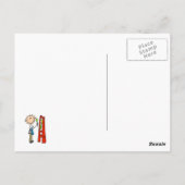 Strichmännchen-Künstler Postkarte (Rückseite)