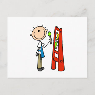 Strichmännchen-Künstler Postkarte