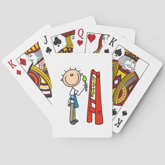 Strichmännchen-Künstler Spielkarten (Rückseite)