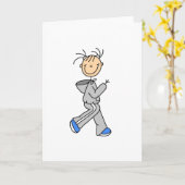 Strichmännchen-laufende Karte (Gelbe Blume)