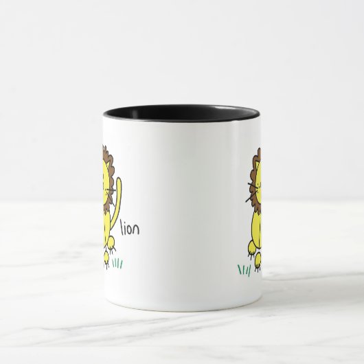 Strichmännchen-Löwe-T - Shirts und Geschenke Tasse (Zentrum)