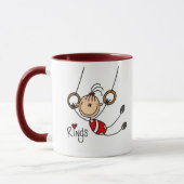 Strichmännchen Mädchen an den Ringen Tasse (Links)