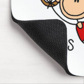 Strichmännchen Mädchen auf Ringe T-Shirts und Gesc Mousepad (Ecke)
