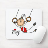 Strichmännchen Mädchen auf Ringe T-Shirts und Gesc Mousepad (Mit Mouse)
