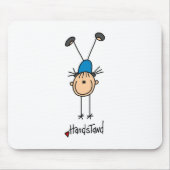 Strichmännchen-Mädchen, das Handstands Mousepad (Vorne)