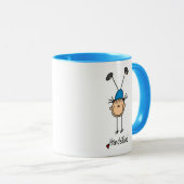 Strichmännchen-Mädchen, das Handstands-Tassen tut Tasse (VorderseiteRechts)