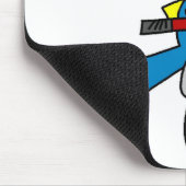 Strichmännchen-Mädchen fährt Roller Mousepad (Ecke)