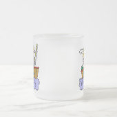 Strichmännchen-Mädchen-Fischen-T - Shirts und Mattglastasse (Mittel)