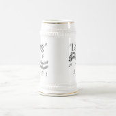 Strichmännchen-Mädchen Ich singe T-Shirts und Gesc Bierglas (Mittel)