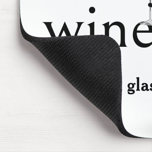 Strichmännchen Mädchen mit Wein Mousepad (Ecke)