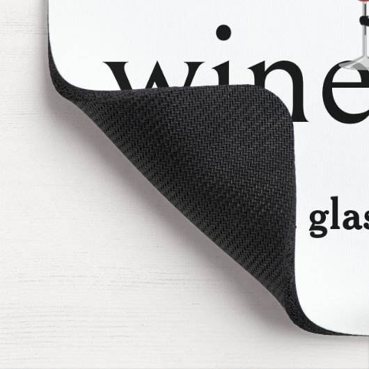 Strichmännchen Mädchen mit Weinglas Mousepad (Ecke)