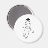 Strichmännchen Magnet (Vorderseite/Rückseite)