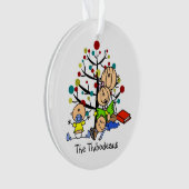 Strichmännchen Mama Lesen zu Kids Akrylorische Orn Ornament (Vorderseite)