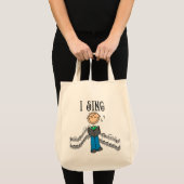 Strichmännchen Mann I Sing T-Shirts und Geschenke Tragetasche (Vorderseite (Produkt))