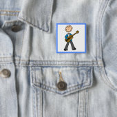 Strichmännchen-Männchen-Gitarrespieler T-Shirts un Button (Beispiel)