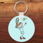 Strichmännchen Mens Tennis Schlüsselanhänger (Vorderseite)