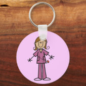 Strichmännchen mit mittlerer Hautfarbe Schlüsselanhänger (Vorderseite)