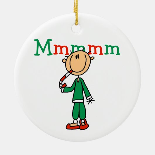 Strichmännchen Mmm Candy Canes Ornament (Hinten)
