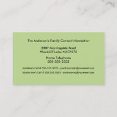 Strichmännchen MOME-Calling Cards Telefonnummerkarte (Rückseite)