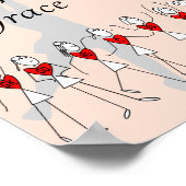 Strichmännchen Motivierend Netball-Zitat Poster (Ecke)