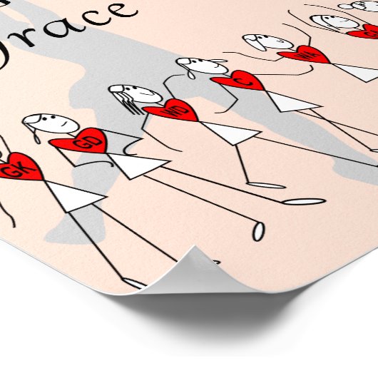 Strichmännchen Motivierend Netball-Zitat Poster (Ecke)