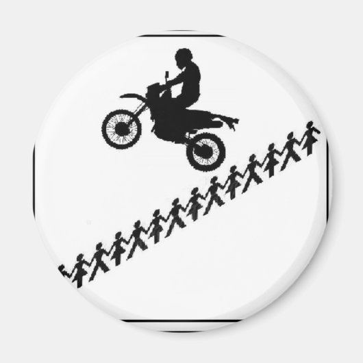 STRICHMÄNNCHEN MOTOCROSS MAGNET (Vorne)
