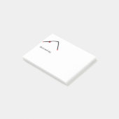 Strichmännchen nach unten Hunde Yoga Pose Sanskrit Post-it Klebezettel (angewinkelt)