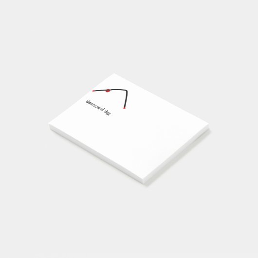 Strichmännchen nach unten Hunde Yoga Pose Sanskrit Post-it Klebezettel (angewinkelt)