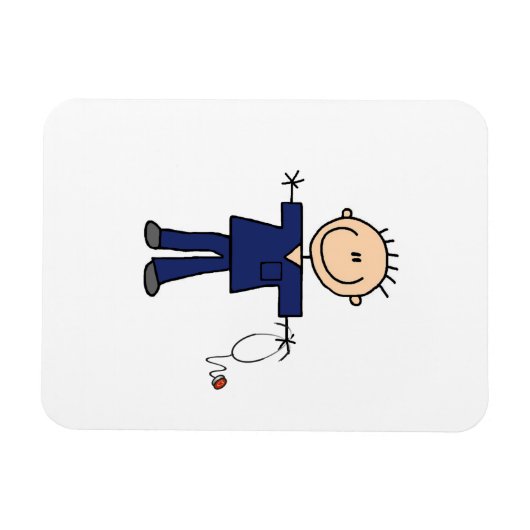 Strichmännchen Nurse - blau Magnet (Horizontal)