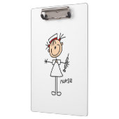 Strichmännchen Nurse Clipboard Klemmbrett (Links)