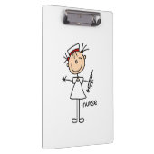 Strichmännchen Nurse Clipboard Klemmbrett (Rechts)