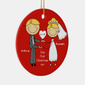 Strichmännchen-Paare unsere erste Keramikornament (Rechts)