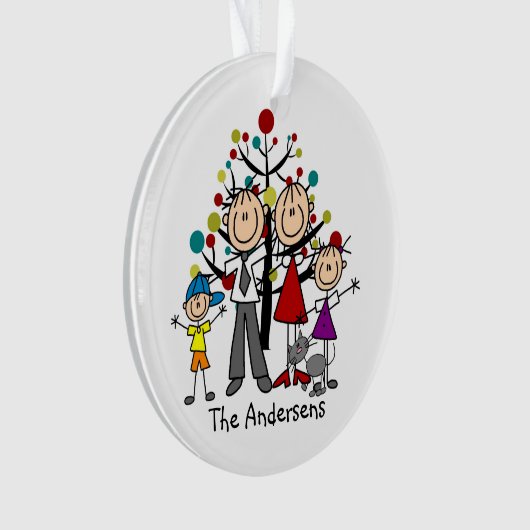 Strichmännchen Parents Ornament (Vorderseite)