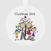 Strichmännchen Parents Ornament (Rückseite)