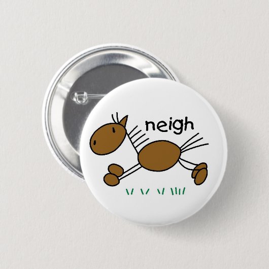 Strichmännchen-Pferd Button (Vorne & Hinten)