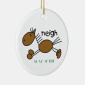 Strichmännchen Pferde T - Shirt und Geschenke Keramikornament (Rechts)