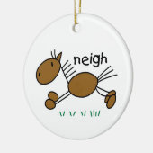 Strichmännchen Pferde T - Shirt und Geschenke Keramikornament (Links)