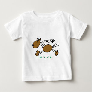 Strichmännchen-Pferdet-shirts und -geschenke Baby T-shirt