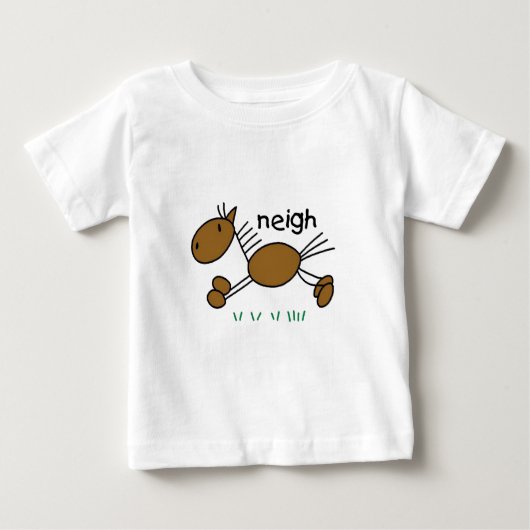 Strichmännchen-Pferdet-shirts und -geschenke Baby T-shirt (Vorderseite)