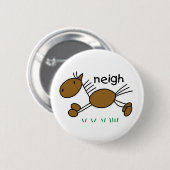 Strichmännchen-Pferdet-shirts und -geschenke Button (Vorne & Hinten)