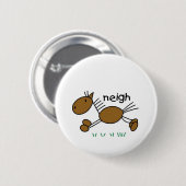 Strichmännchen-Pferdet-shirts und -geschenke Button (Vorne & Hinten)