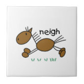 Strichmännchen-PferdeT - Shirts und -geschenke Fliese (Vorderseite)