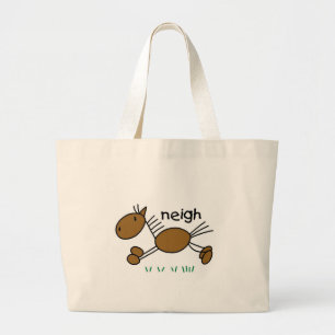 Strichmännchen-Pferdet-shirts und -geschenke Jumbo Stoffbeutel