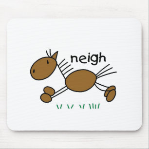 Strichmännchen-Pferdet-shirts und -geschenke Mousepad