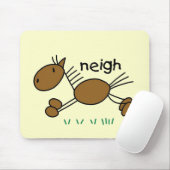 Strichmännchen-Pferdet-shirts und -geschenke Mousepad (Mit Mouse)