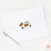 Strichmännchen-Pferdet-shirts und -geschenke Runder Aufkleber (Umschlag)