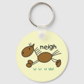 Strichmännchen-Pferdet-shirts und -geschenke Schlüsselanhänger (Vorderseite)