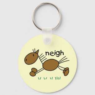 Strichmännchen-Pferdet-shirts und -geschenke Schlüsselanhänger