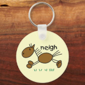 Strichmännchen-Pferdet-shirts und -geschenke Schlüsselanhänger (Vorderseite)